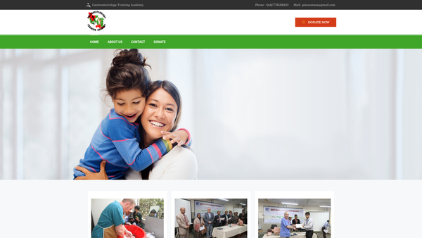 Screenshot of the Gastroenterology Training Academy website