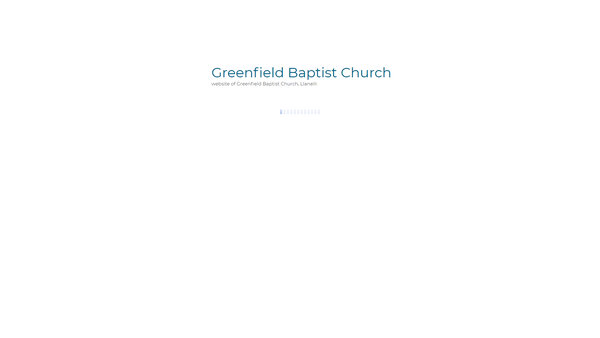 Screenshot of the Greenfield Baptist Church website