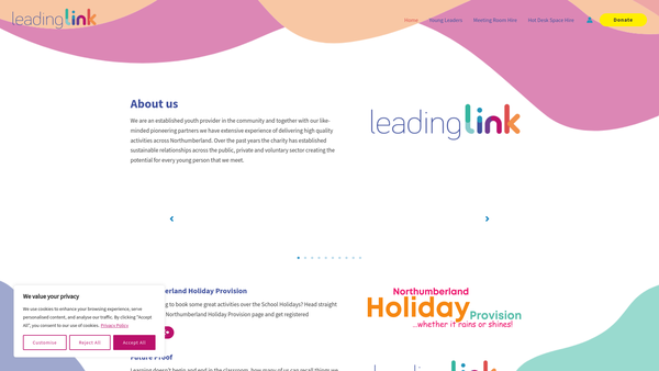 Screenshot of the Leading Link Limited website
