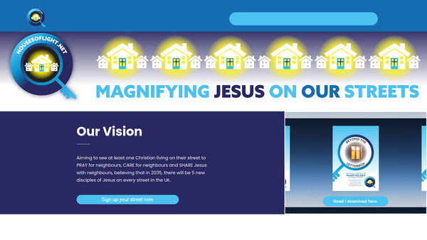 Screenshot of the Houses of Light website
