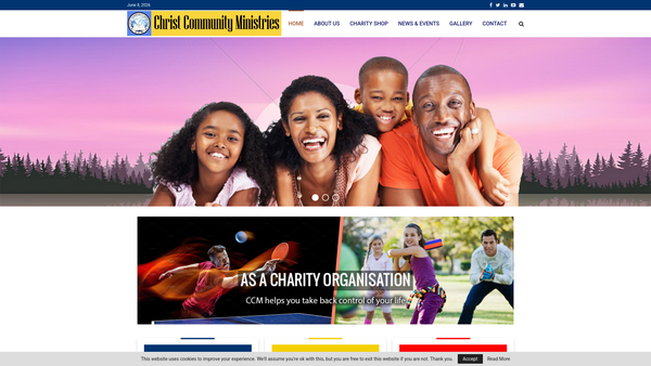 Screenshot of the Christ Community Ministries (UK) website