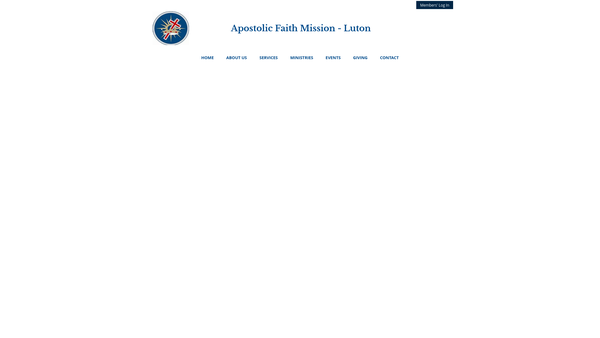 Screenshot of the Apostolic Faith Mission - Luton website
