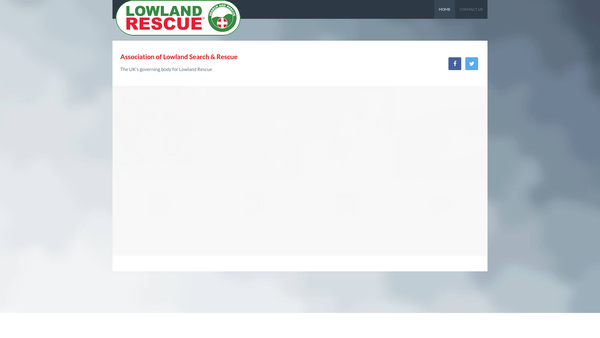 Screenshot of the Association Of Lowland Search And Rescue website