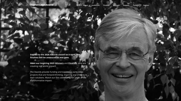 Screenshot of the Bates Wells Foundation website