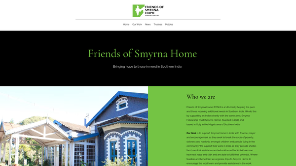 Screenshot of the Friends Of Smyrna Home website