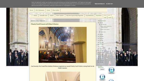 Screenshot of the Order Of Saint Lazarus, Grand Priory Of Great Britain Charitable Trust website