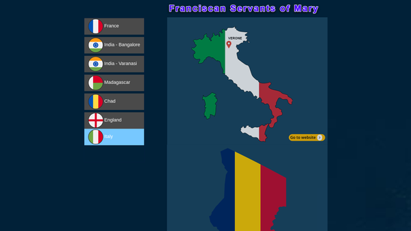 Screenshot of the Franciscan Servants Of Mary Trust website