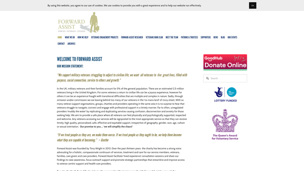 Screenshot of the Forward Assist Limited website