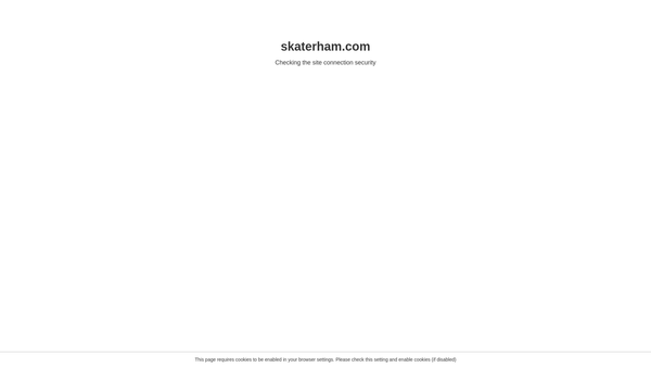 Screenshot of the Skaterham website