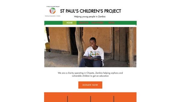 Screenshot of the St Paul's Children's Project website
