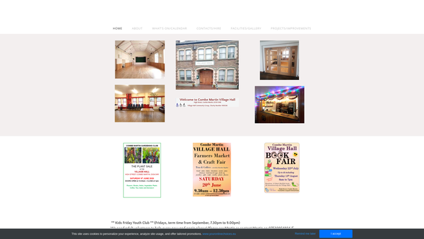 Screenshot of the Village Hall Community Group website
