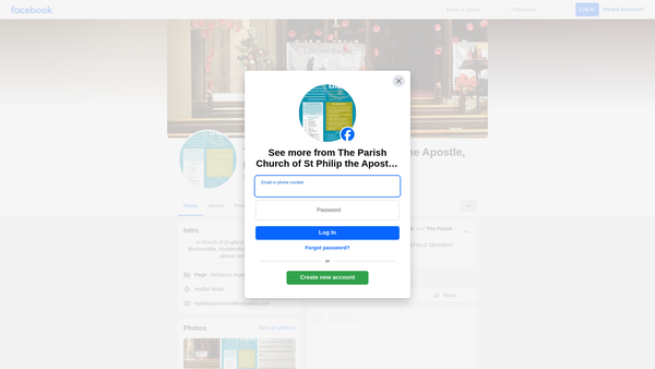 Screenshot of the The Parochial Church Council Of The Ecclesiastical Parish Of St Philips, Birchencliffe website