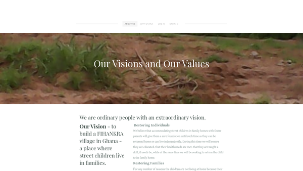 Screenshot of the Fihankra website