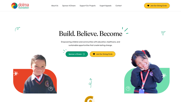 Screenshot of the Dolma Foundation website