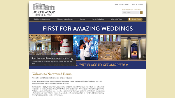 Screenshot of the Northwood House Charitable Trust Company Limited website