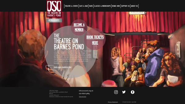 Screenshot of the Barnes Community Arts Centre website