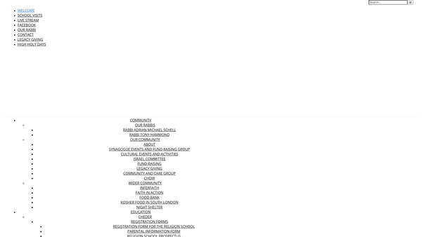 Screenshot of the Wimbledon And District Synagogue website