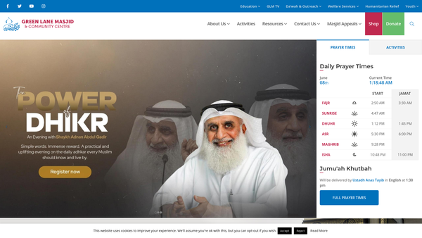 Screenshot of the Glm Educational Trust website