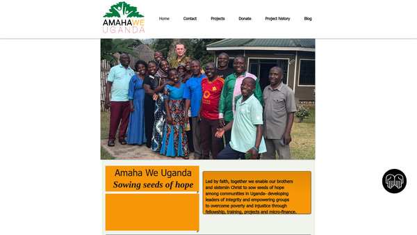 Screenshot of the Amaha We Uganda (UK) website