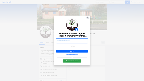 Screenshot of the The Trees Community Association Limited website