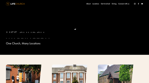 Screenshot of the Life Church Warrington website