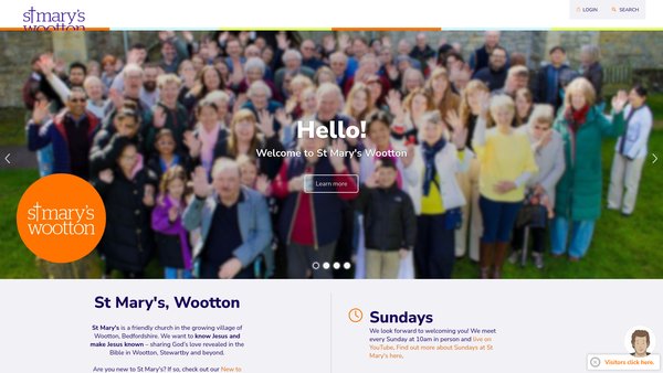 Screenshot of the The Parochial Church Council Of St Marys Church Wootton Beds website