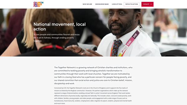 Screenshot of the Together Newcastle website