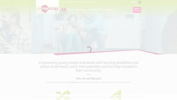 Screenshot of the Hammersmith And Fulham Mencap website