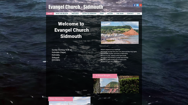 Screenshot of the South West Pentecostal Alliance website