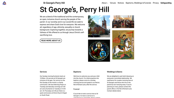 Screenshot of the The Parochial Church Council Of The Forest Hill Team Ministry website