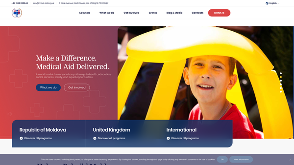 Screenshot of the MAD-Aid website