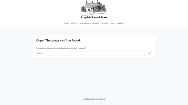 Screenshot of the Lingfield United Trust website