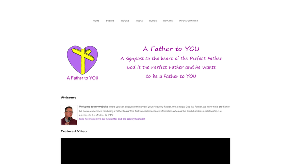 Screenshot of the A Father to You website