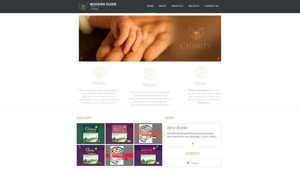 Screenshot of the Modern Guide Trust website