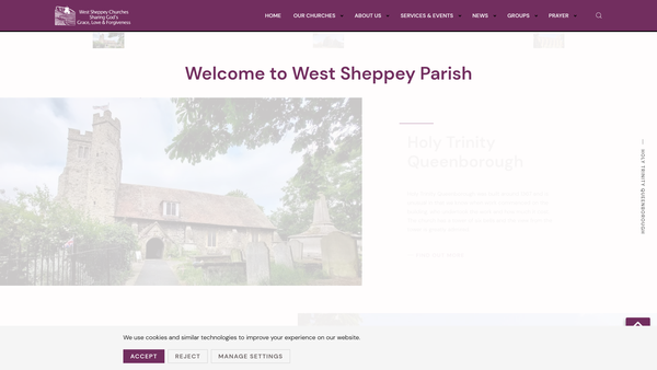Screenshot of the The Parochial Church Council Of The Ecclesiastical Parish Of West Sheppey website