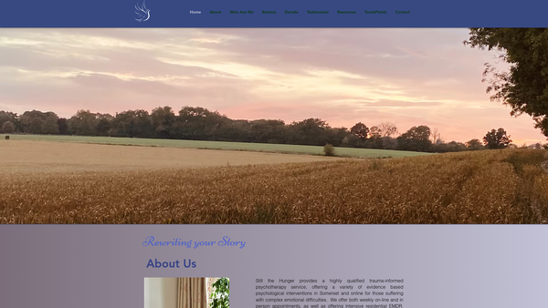 Screenshot of the Still The Hunger website