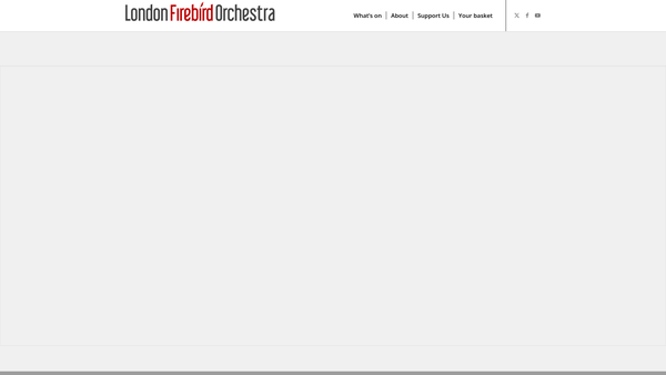 Screenshot of the London Firebird Orchestra website