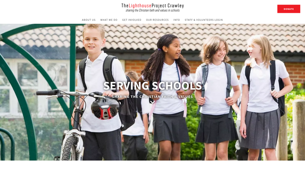 Screenshot of the The Lighthouse Project (Crawley) website