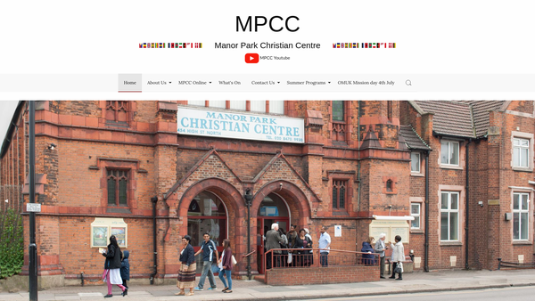 Screenshot of the Manor Park Christian Centre website
