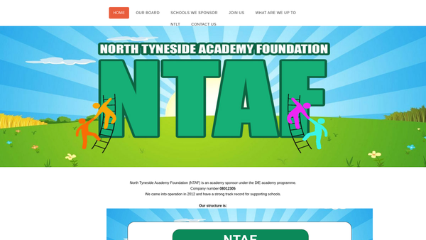 Screenshot of the North Tyneside Academy Foundation website