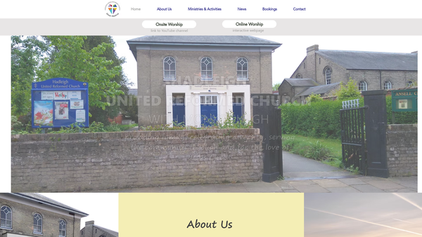 Screenshot of the Hadleigh United Reformed Church website