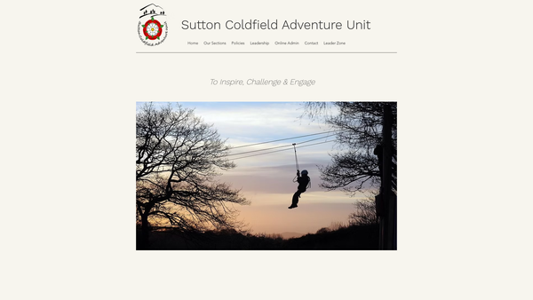 Screenshot of the Sutton Coldfield Adventure Unit website