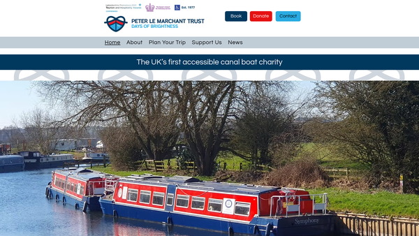 Screenshot of the Peter Le Marchant Trust website