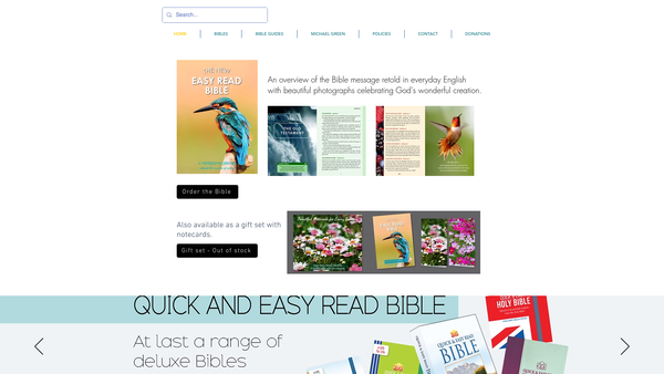 Screenshot of the Bible Trust website