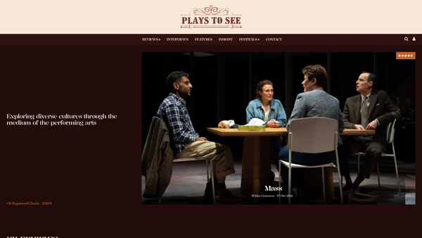 Screenshot of the Playstosee.com website
