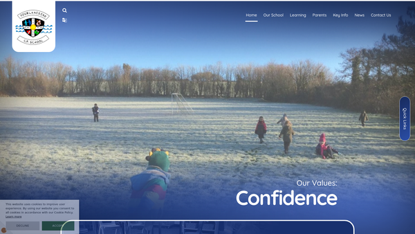 Screenshot of the Friends Of Fourlanesend School website