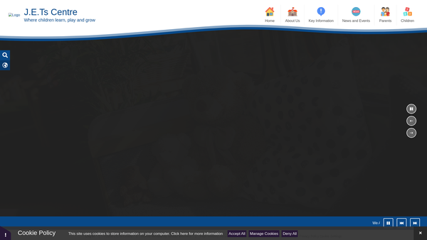 Screenshot of the J.e.ts Centre website