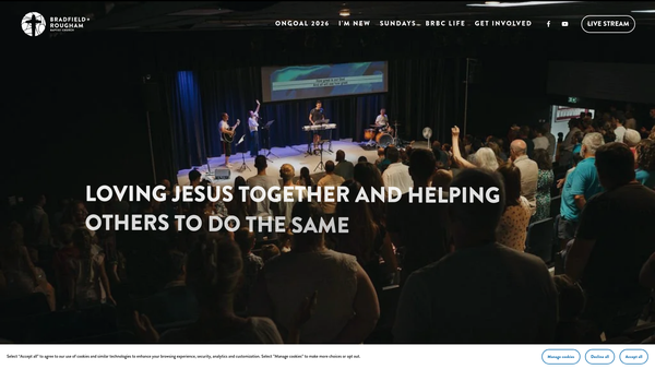 Screenshot of the Bradfield & Rougham Baptist Church website