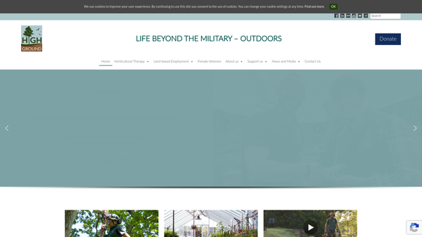Screenshot of the Highground Projects Limited website