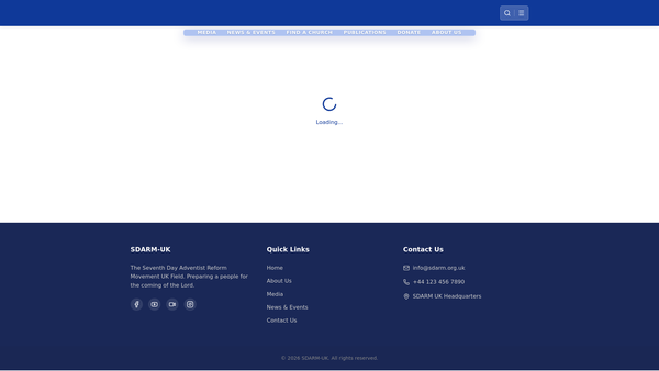 Screenshot of the Sda Reform Movement website